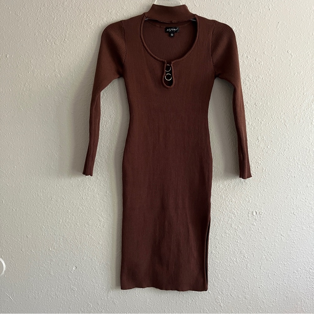 Say What? bodycon ribbed dress